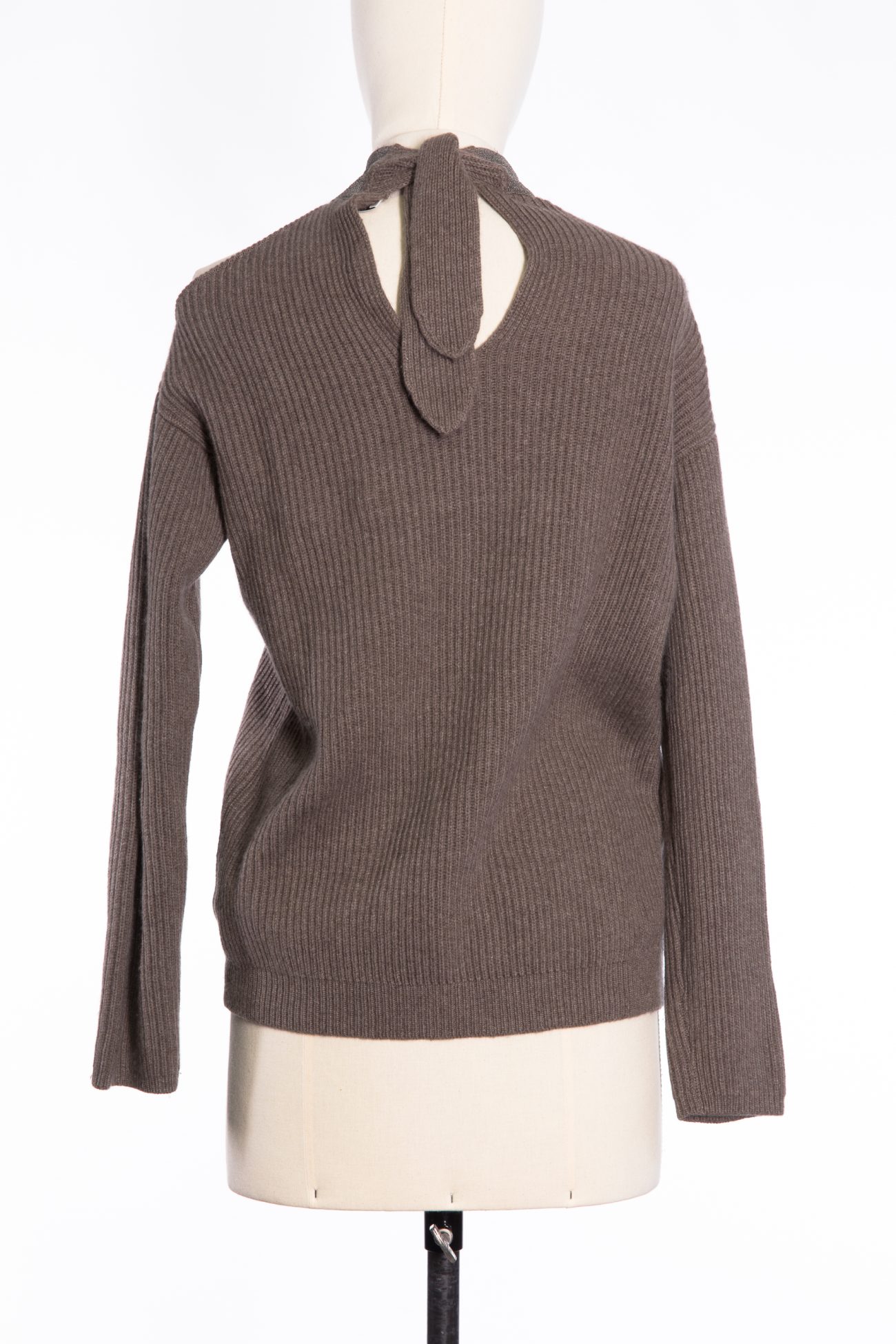 Brunello Cucinelli Cashmere sweater with choker collar