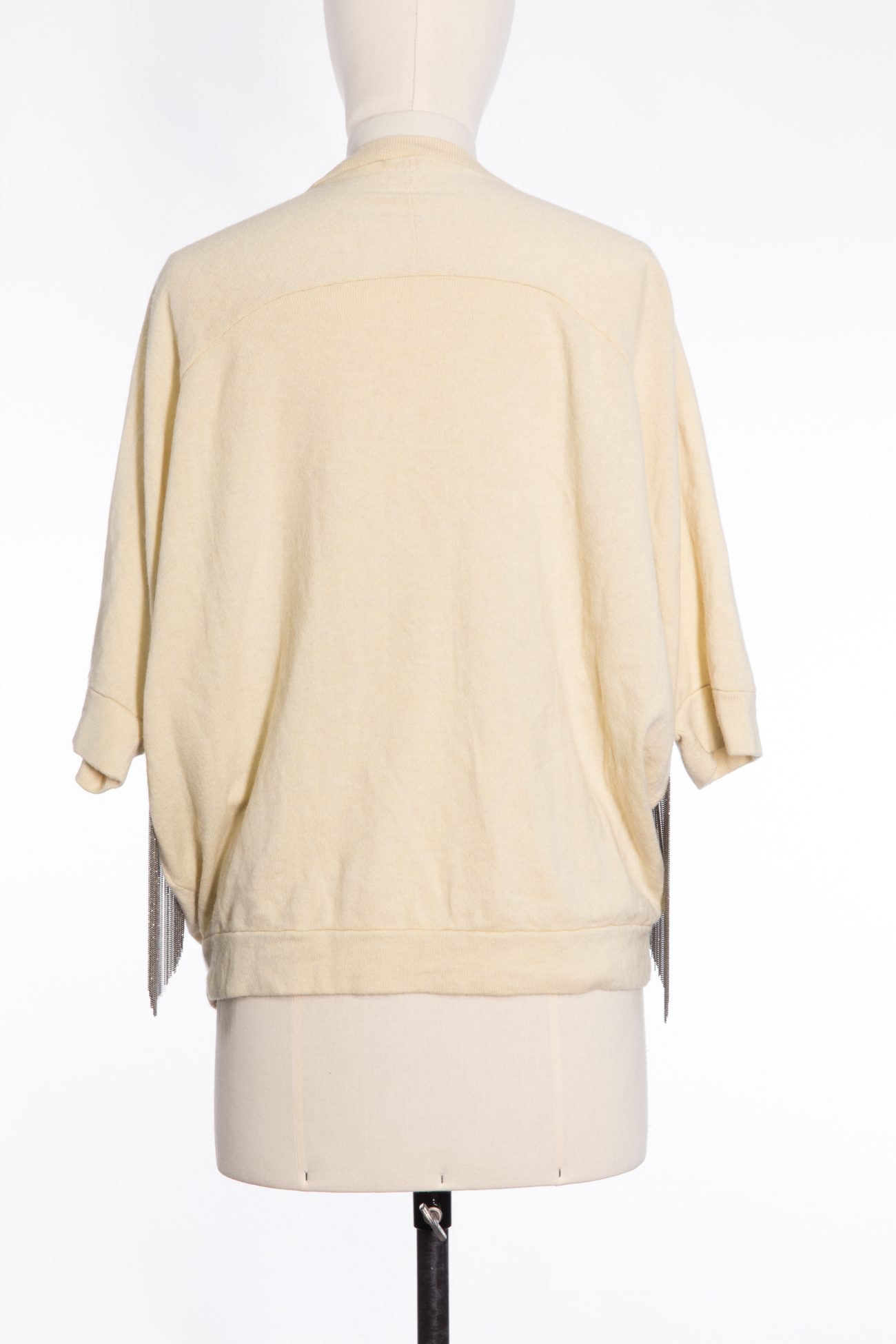 Brunello Cucinelli Cashmere sweater with monili hanging swing beaded fringe