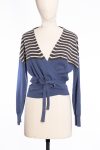 Brunello Cucinelli Cashmere belted striped cardigan 