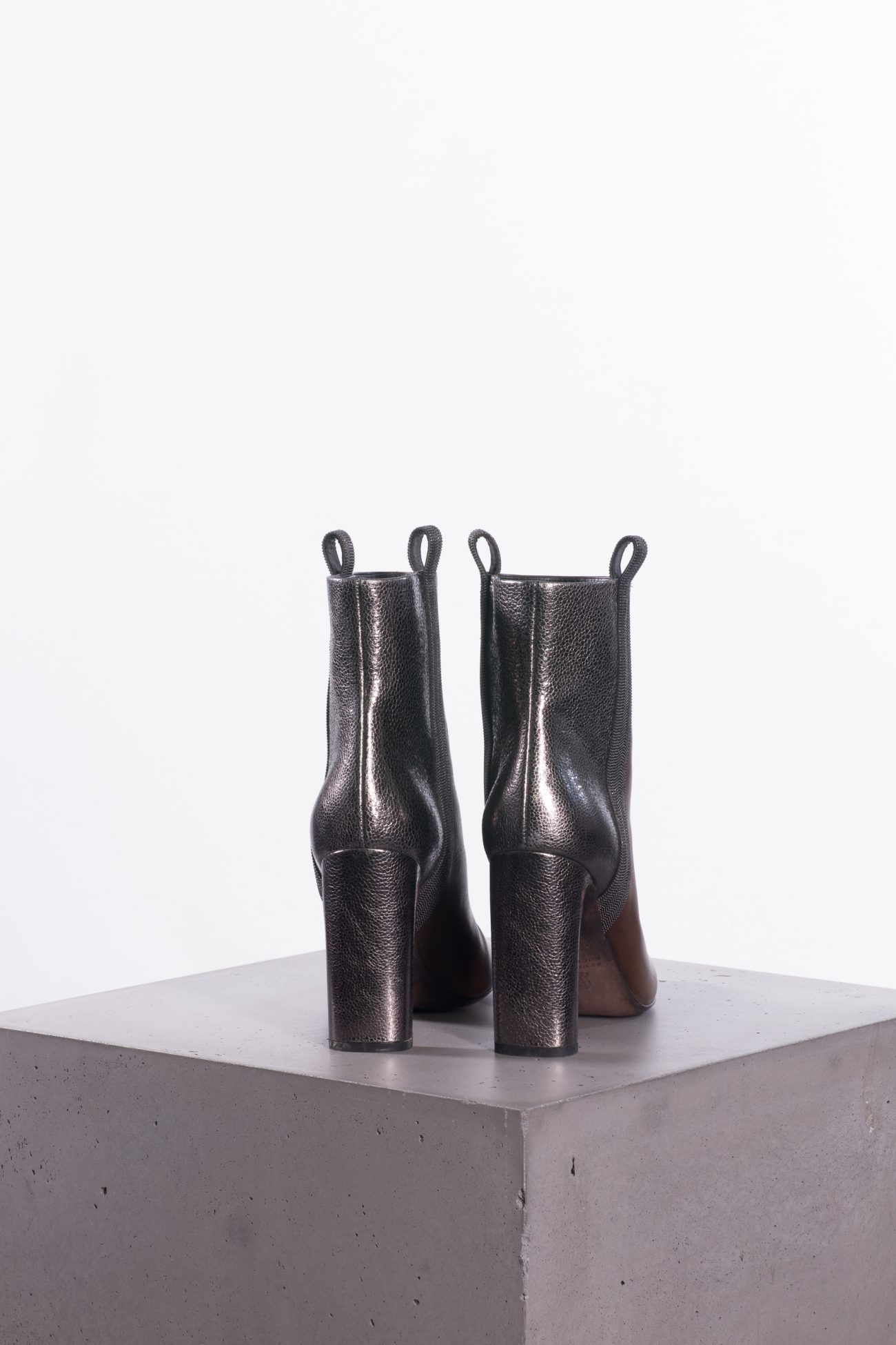 Brunello CucinelliBead-embellished leather ankle boots