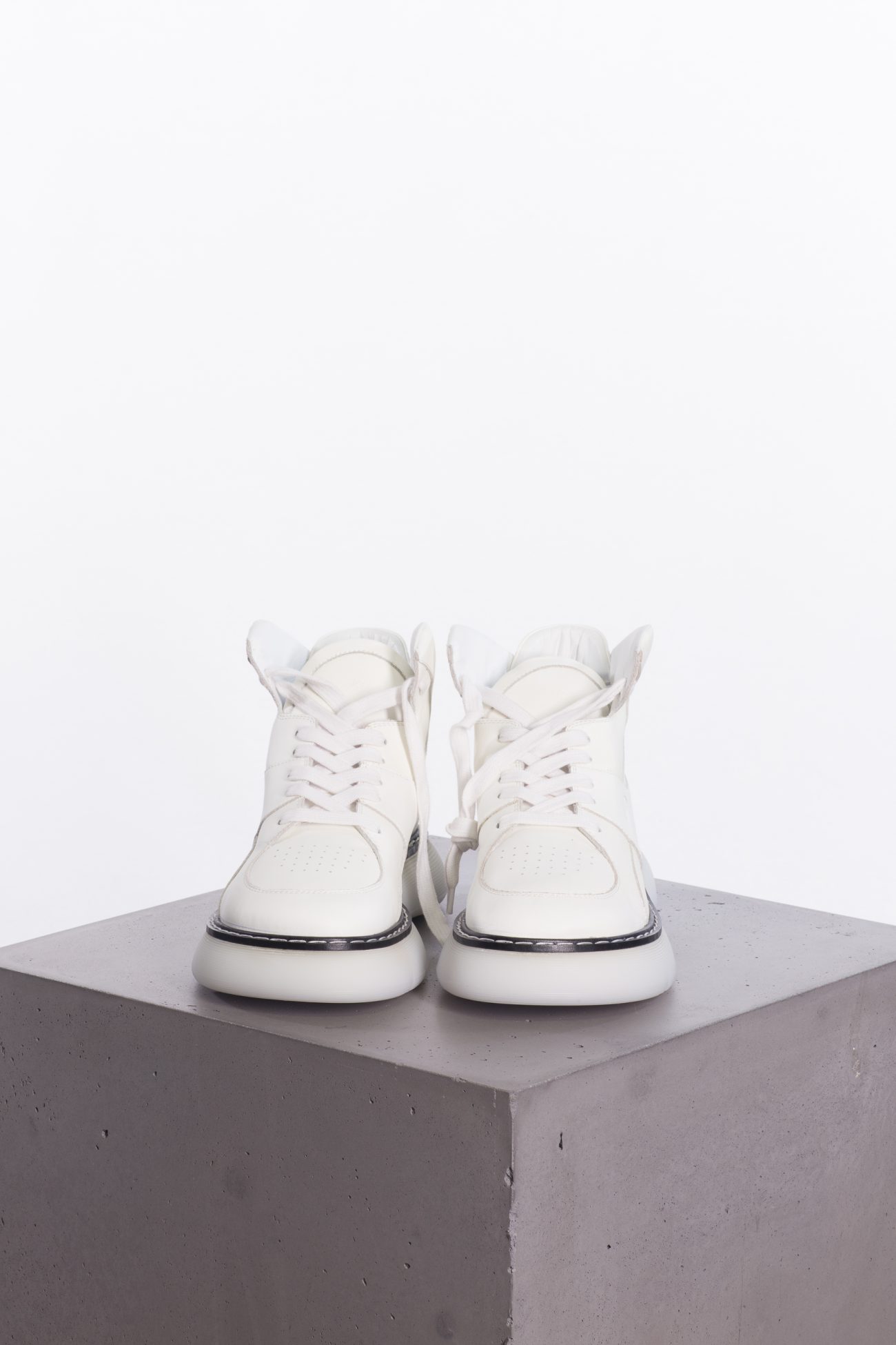 KhaiteLeather ankle sneaker