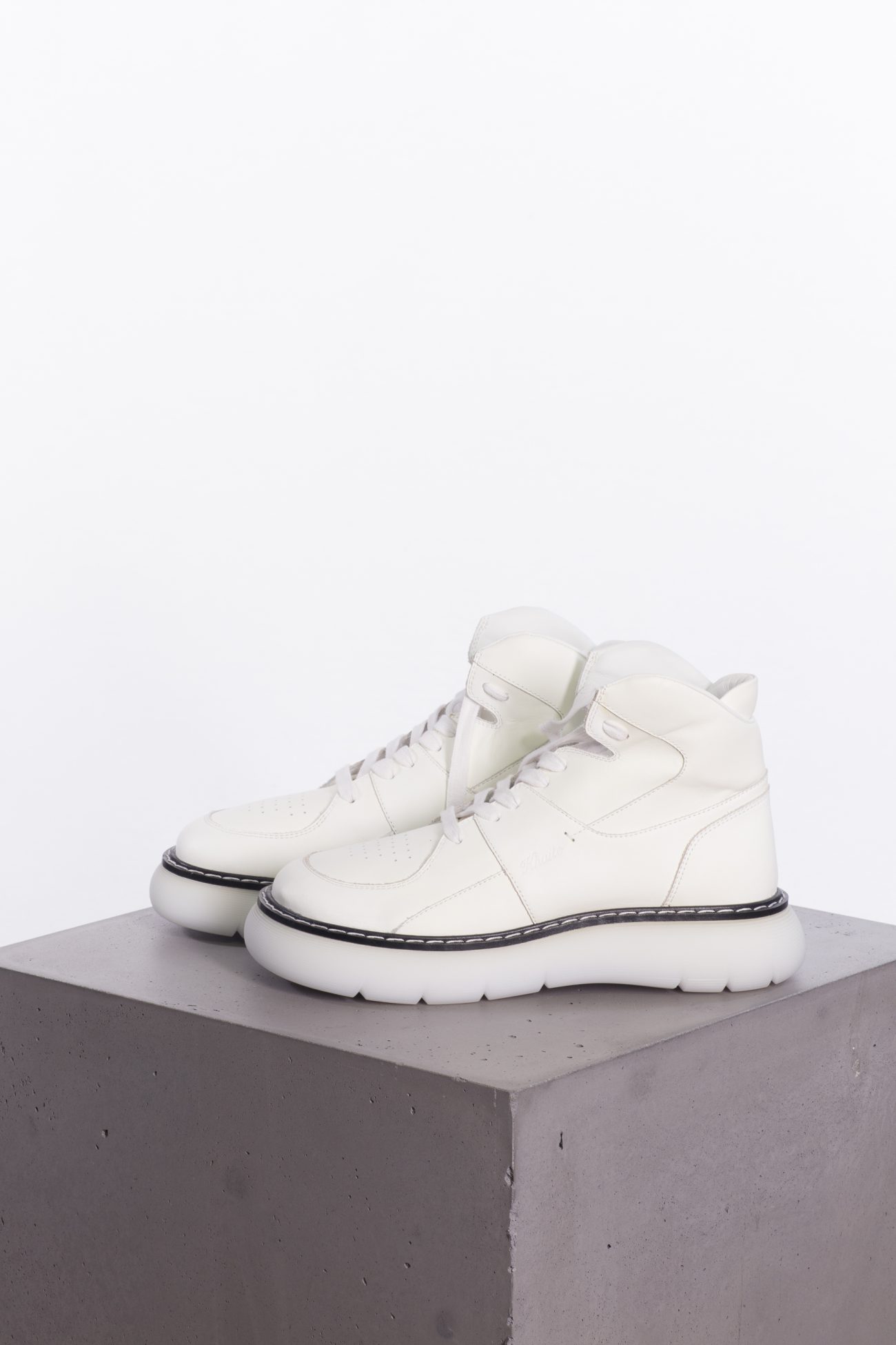 KhaiteLeather ankle sneaker