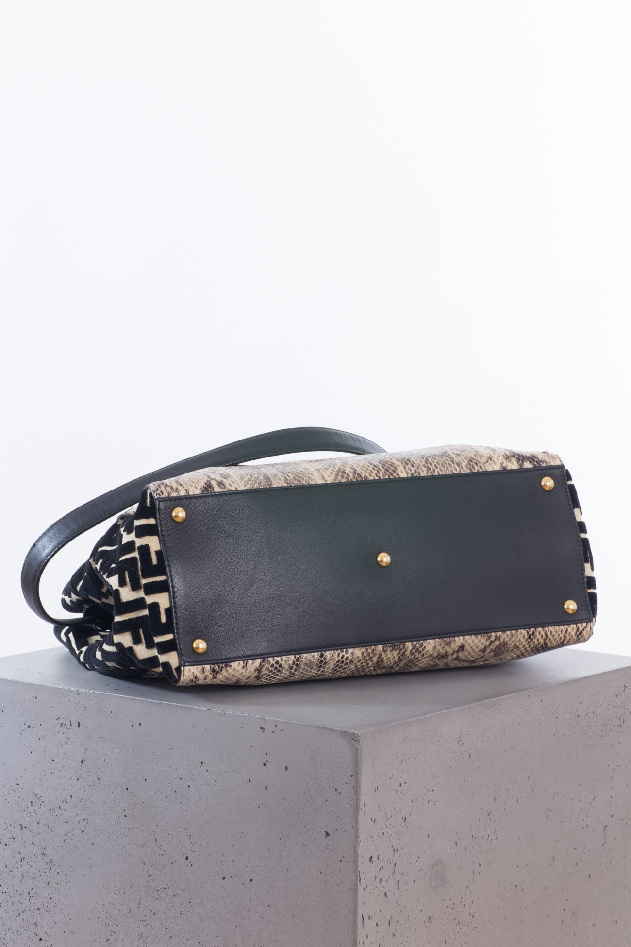 Fendi 2Jours python Zucca velvet bag