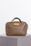 Brunello Cucinelli Brown leather bag with monili beads