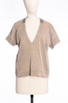 Brunello Cucinelli Cotton V-neck monili beads sweater