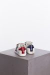Gucci White ace removable crystal bow sneakers
