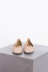 Hermes Beige suede and crystal powder Nice ballet flats