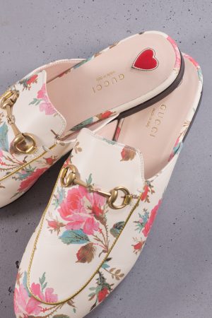 Gucci Princetown floral-print mules