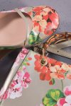Gucci Multicolor printed blooms leather mini bamboo tote