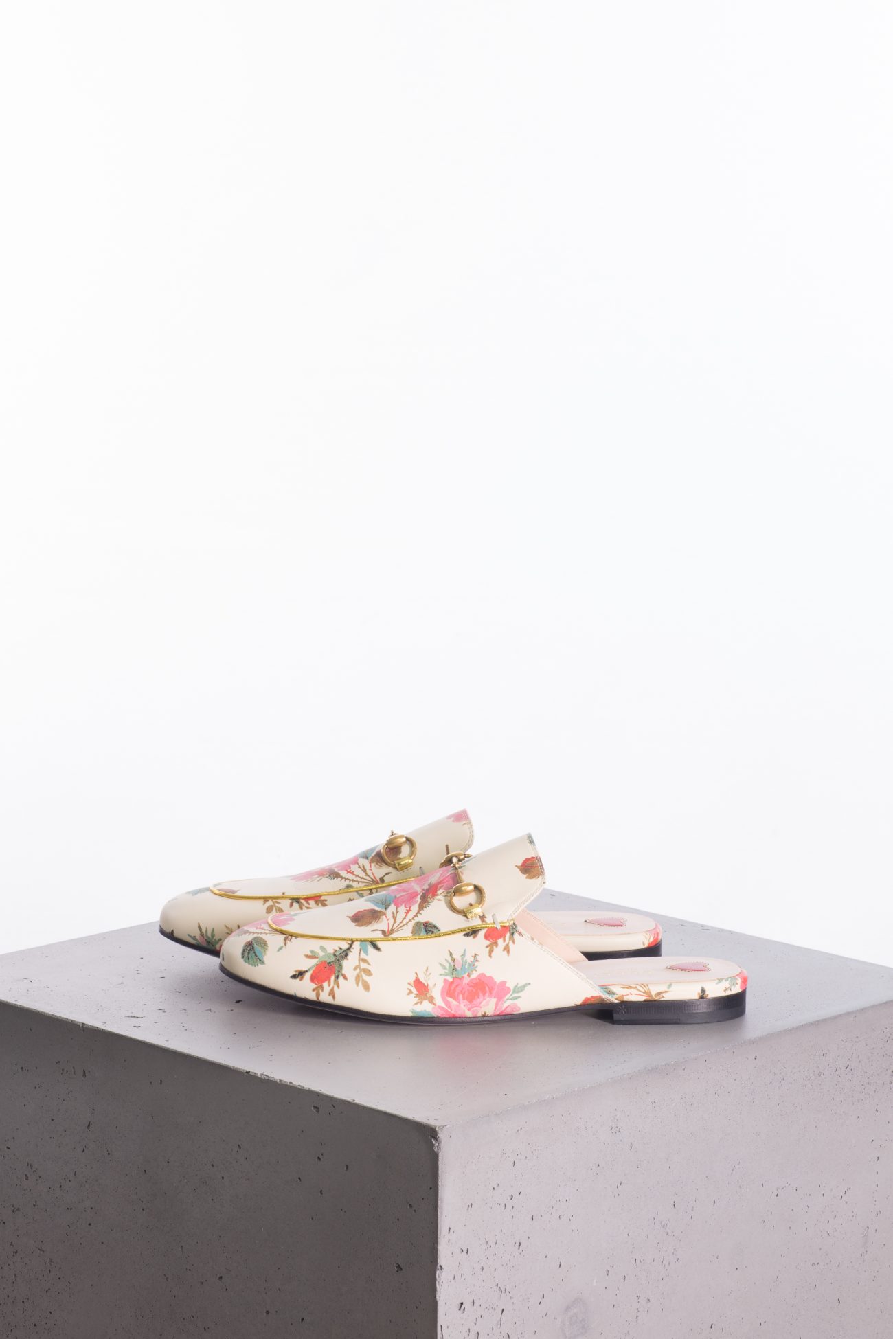 Gucci Princetown floral-print mules