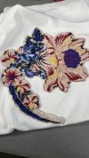 Louis Vuitton Flower embroidered T-shirt in white