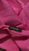 Versace Viscose blend knit crop top in pink