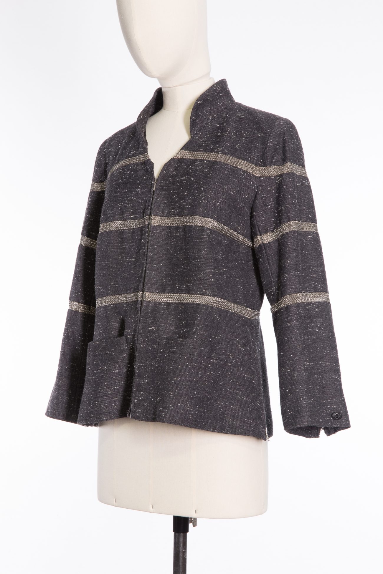 Chanel Vintage jacket with lace metal inserts