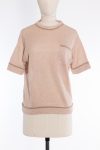 Brunello Cucinelli Linen round neck sweater with sequins