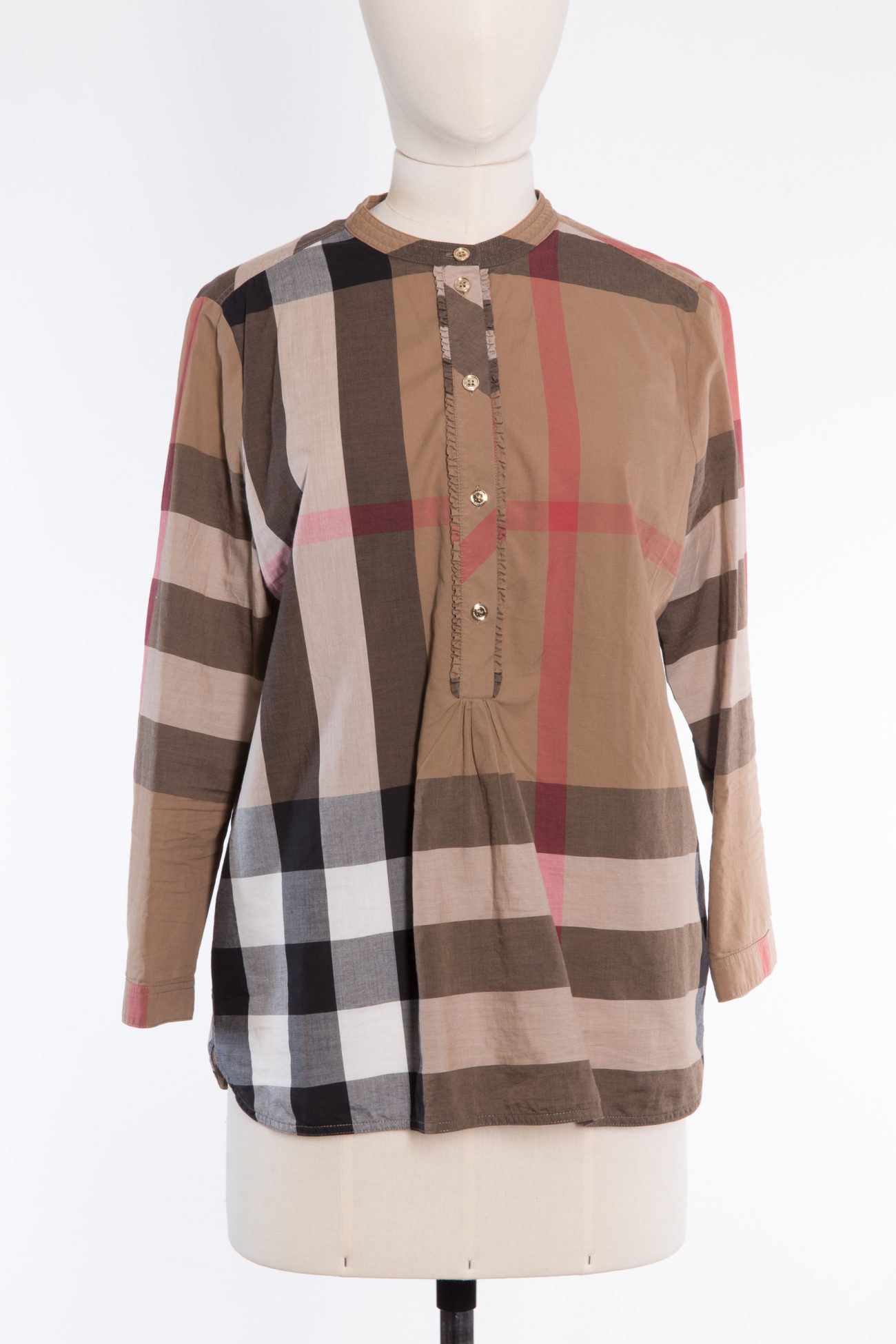 Burberry Check stretch cotton shirt