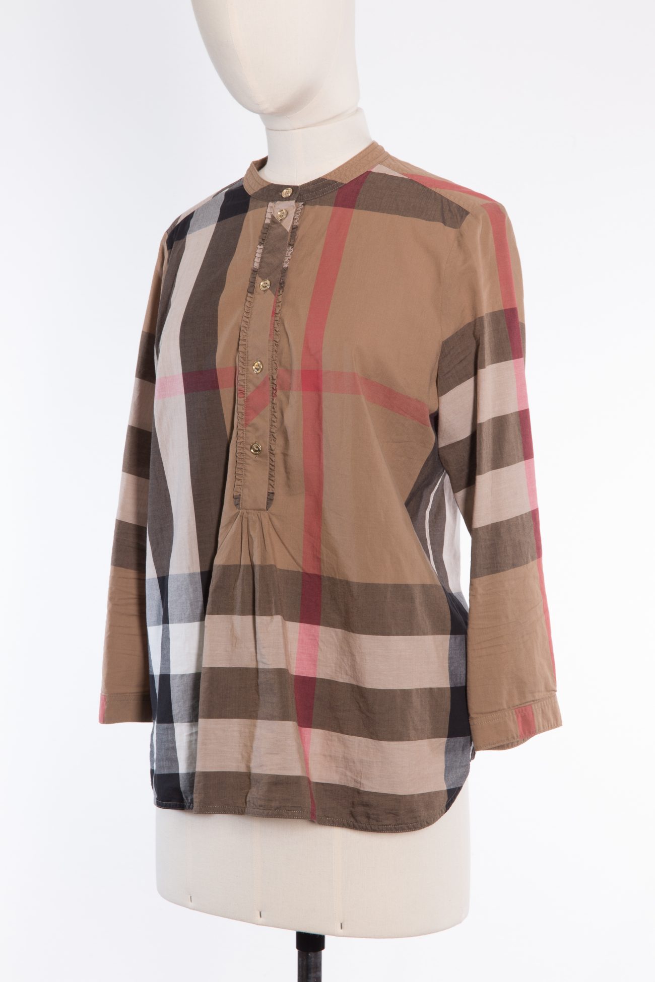 Burberry Check stretch cotton shirt
