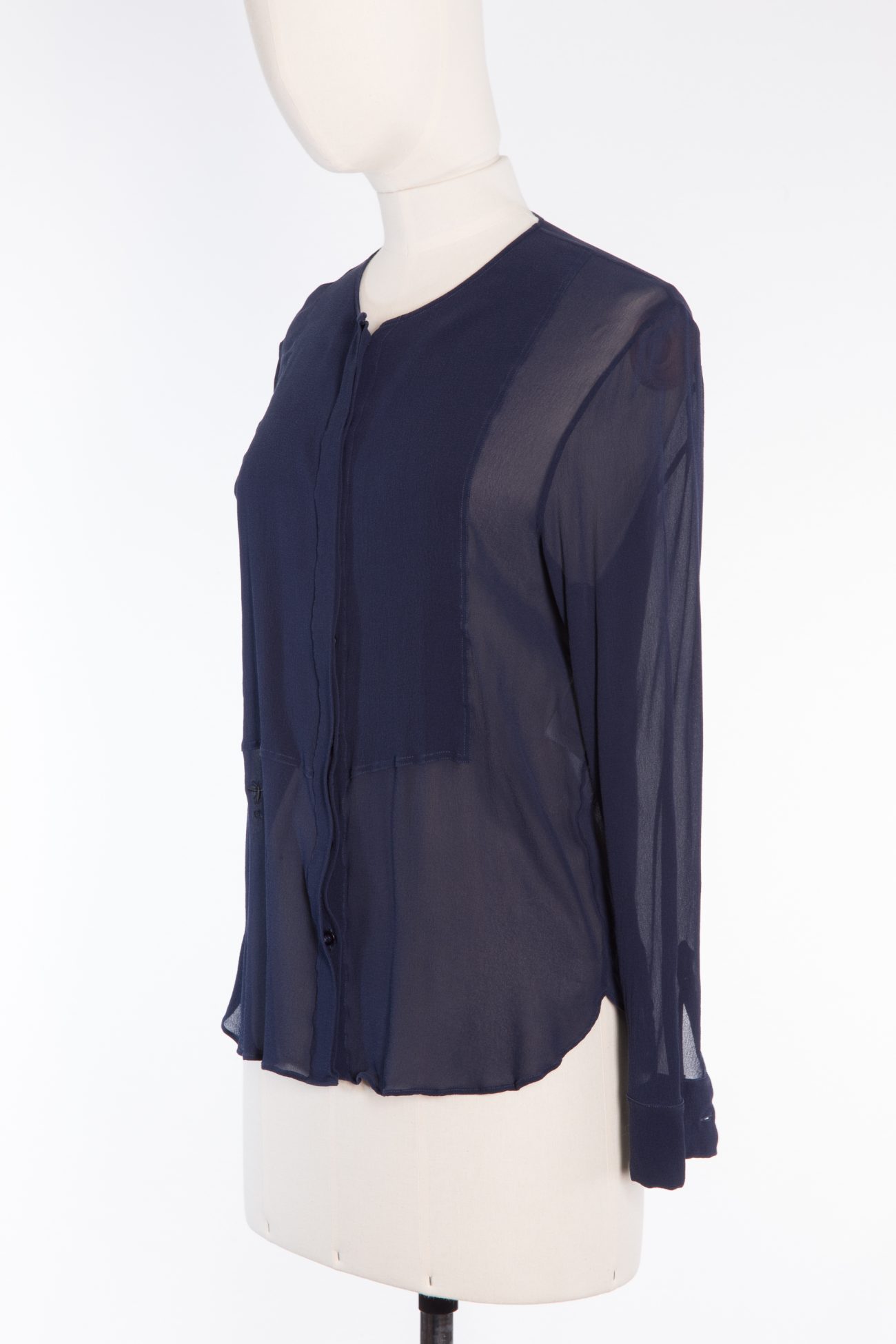 Christian Dior Sheer blouse with plastron