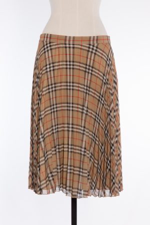 Burberry Pleated check skirt