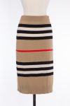 Burberry Striped merino wool pencil skirt