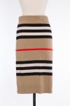 Burberry Striped merino wool pencil skirt