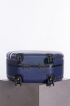 Ookonn Printed leather-trimmed hardshell suitcase in blue