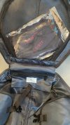 Ookonn Printed leather-trimmed hardshell suitcase in blue