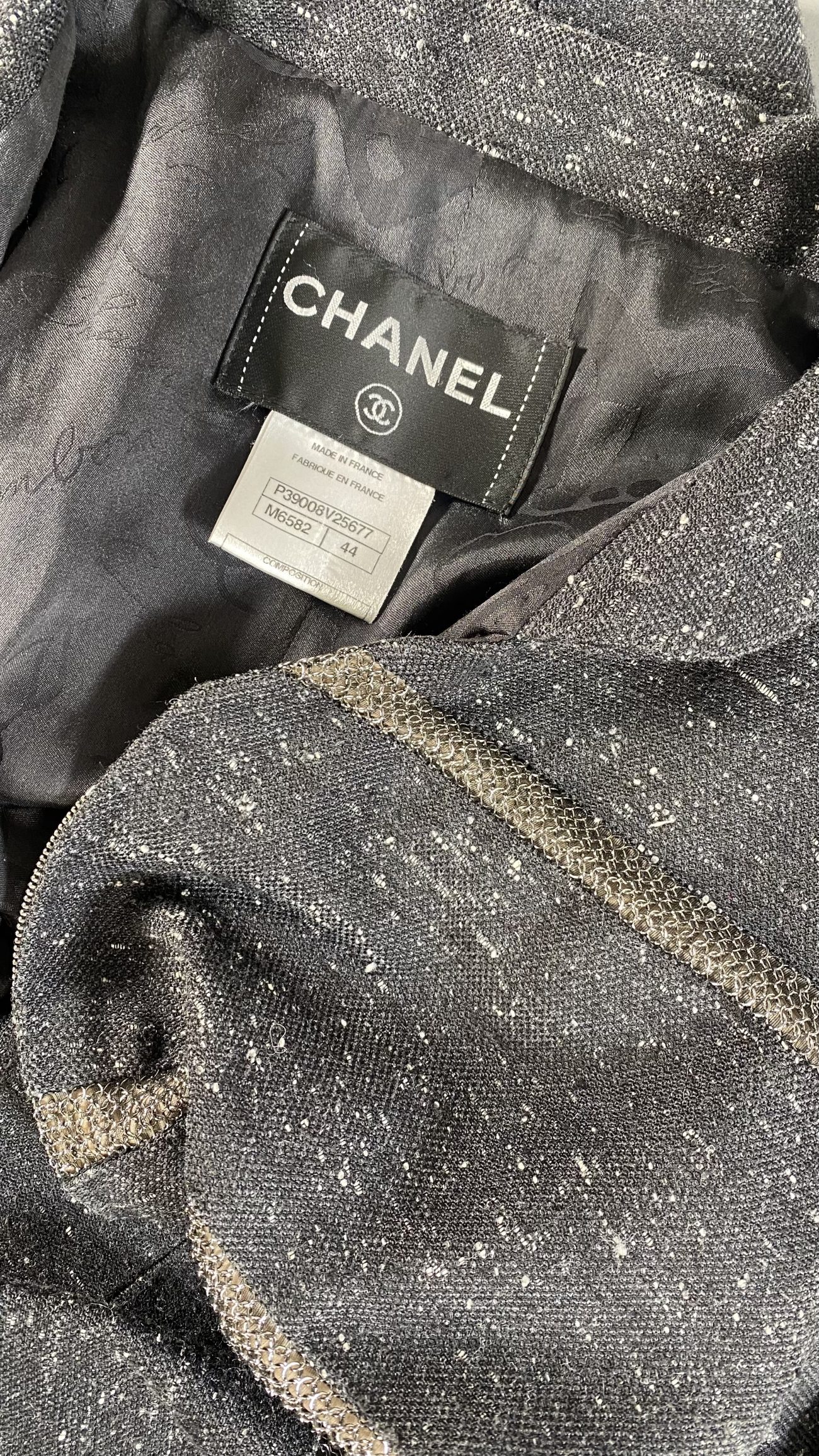 Chanel Vintage jacket with lace metal inserts