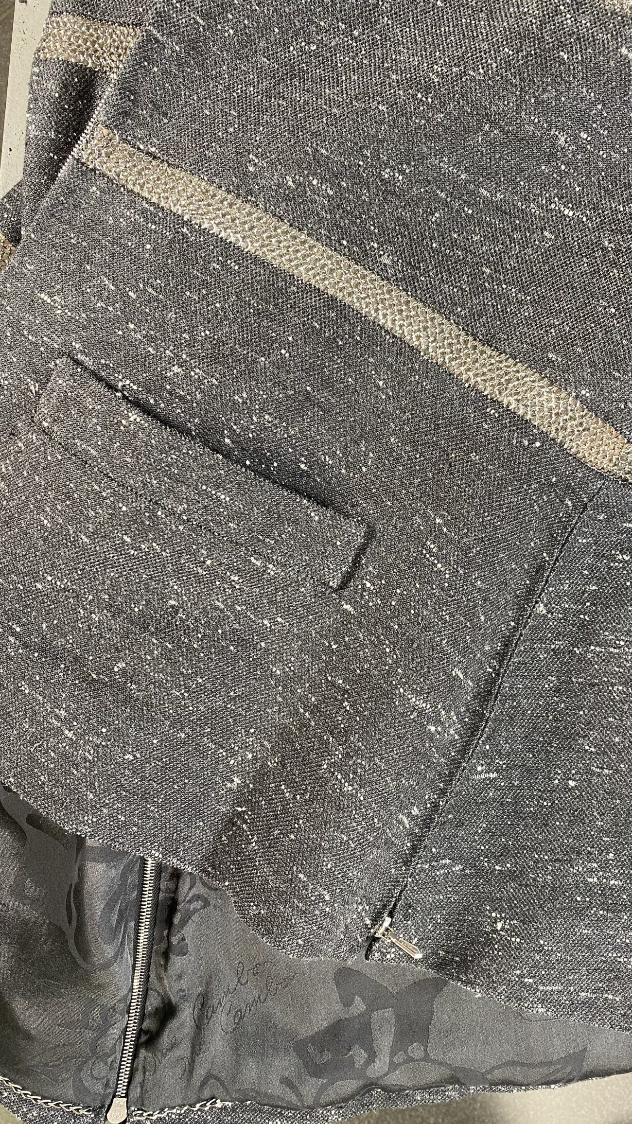 Chanel Vintage jacket with lace metal inserts