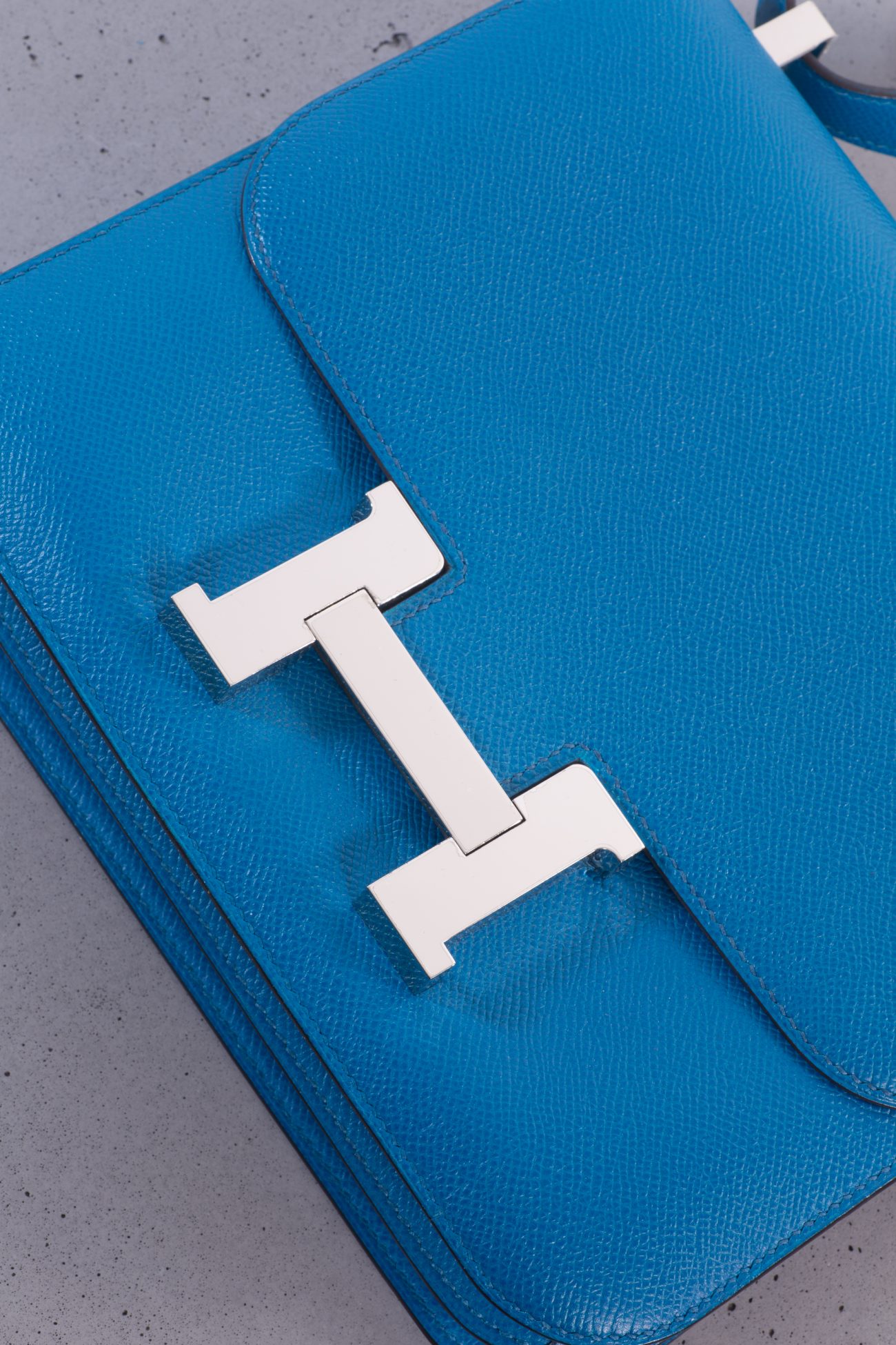 Hermes Constance 24 epsom leather in cobalt blue