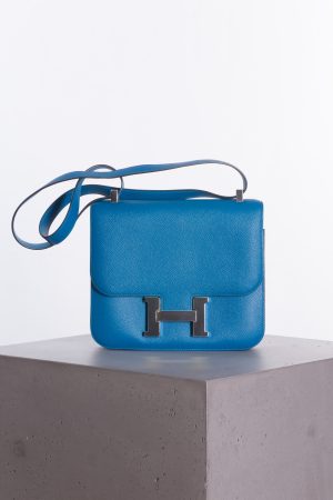 Hermes Constance 24 epsom leather in cobalt blue