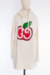 Gucci Hoodie white  GG apple print sweatshirt