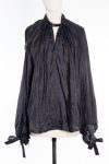 Louis Vuitton Black silk pleated full sleeve blouse
