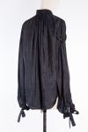 Louis Vuitton Black silk pleated full sleeve blouse
