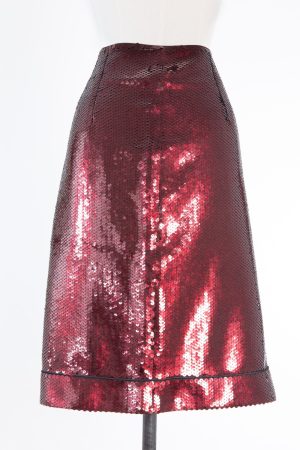 Marc Jacobs Sequin-embellished silk midi skirt