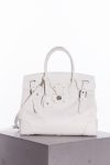Ralph Lauren White leather Ricky 27 top handle bag