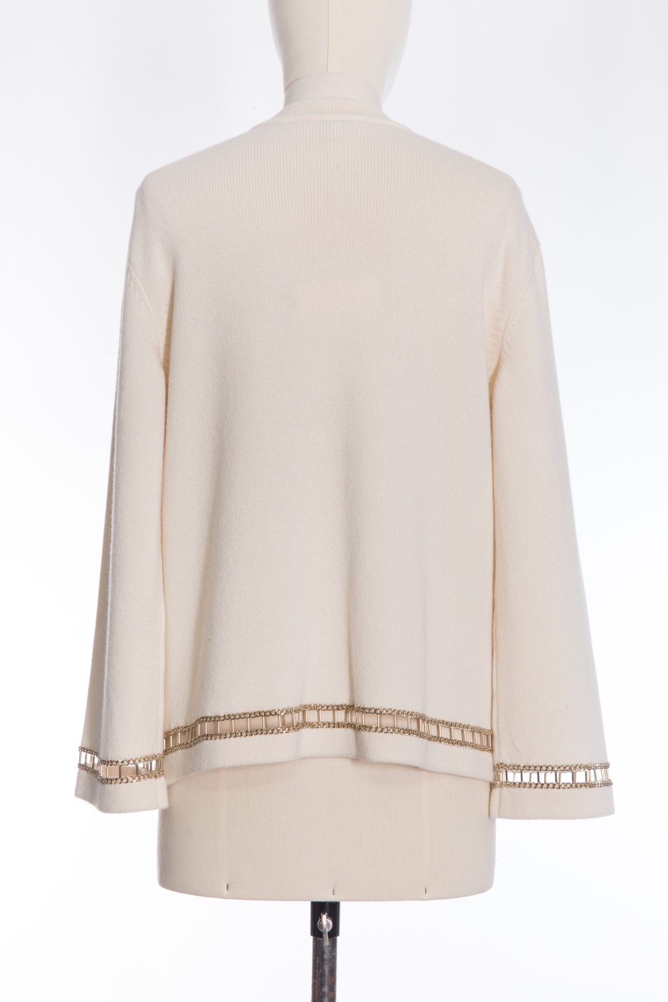 Chanel Cashmere cardigan with decorative chain