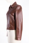 Agnona Exclusive leather jacket in chocolate for Harrods (London)