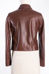 Agnona Exclusive leather jacket in chocolate for Harrods (London)
