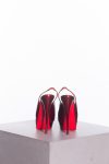 Christian Louboutin Burgundy patent leather Lady Peep toe slingback pumps