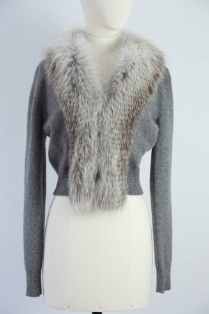 Ermanno Scervino Fur-Trimmed Cropped Cardigan