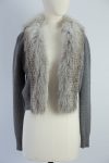 Ermanno Scervino Fur-Trimmed Cropped Cardigan