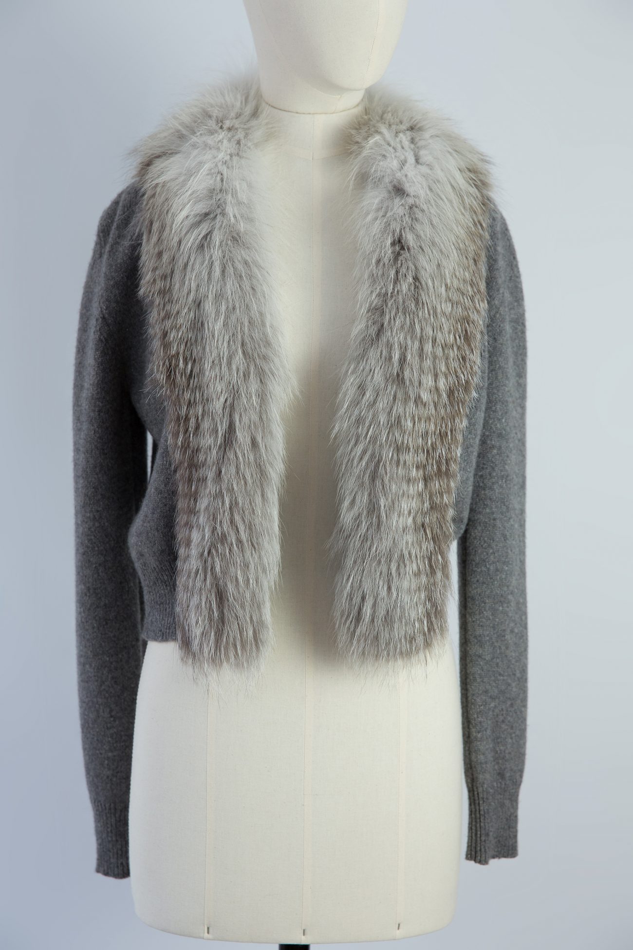 Ermanno Scervino Fur-Trimmed Cropped Cardigan