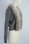Ermanno Scervino Fur-Trimmed Cropped Cardigan