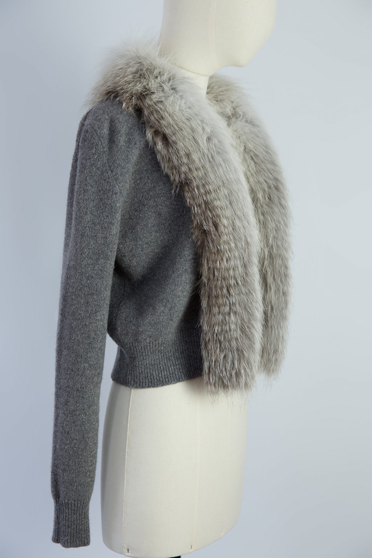 Ermanno Scervino Fur-Trimmed Cropped Cardigan