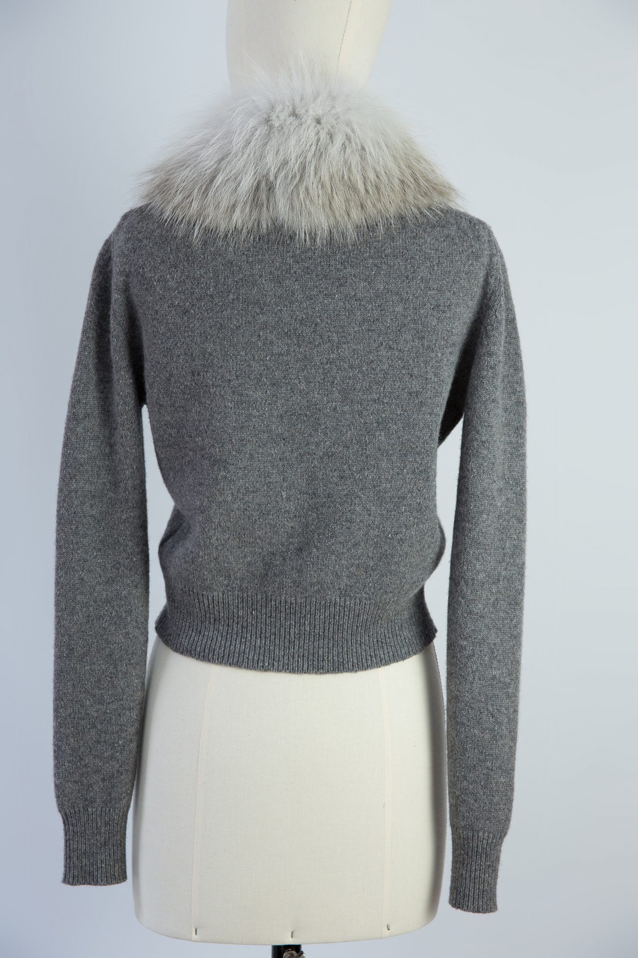 Ermanno Scervino Fur-Trimmed Cropped Cardigan