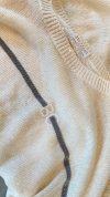 Brunello Cucinelli Linen round neck sweater with sequins and Monili beads