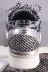chanelBlack and white tweed  sneakers