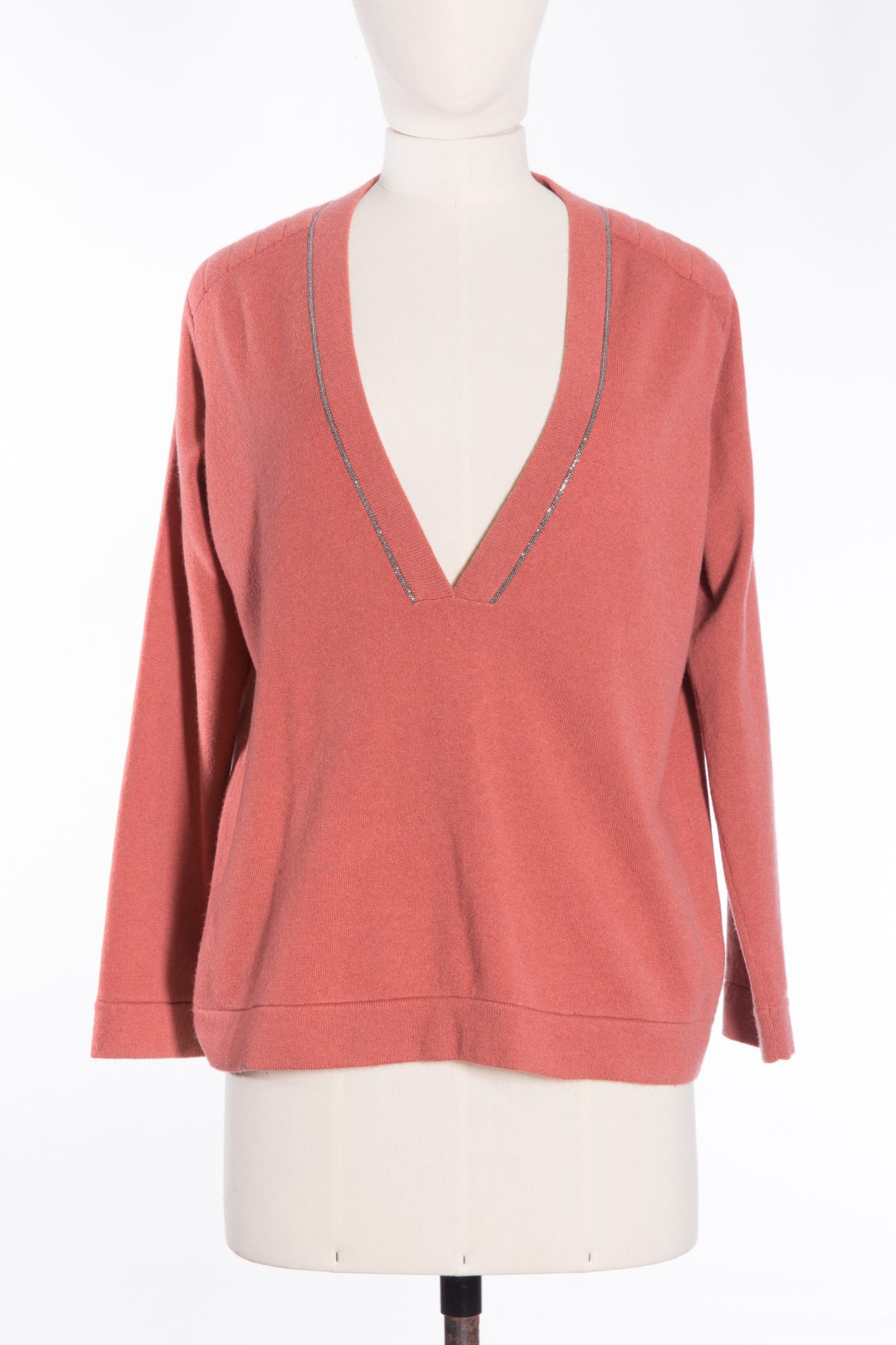 Brunello Cucinelli Cashmere sweater with Monili beads