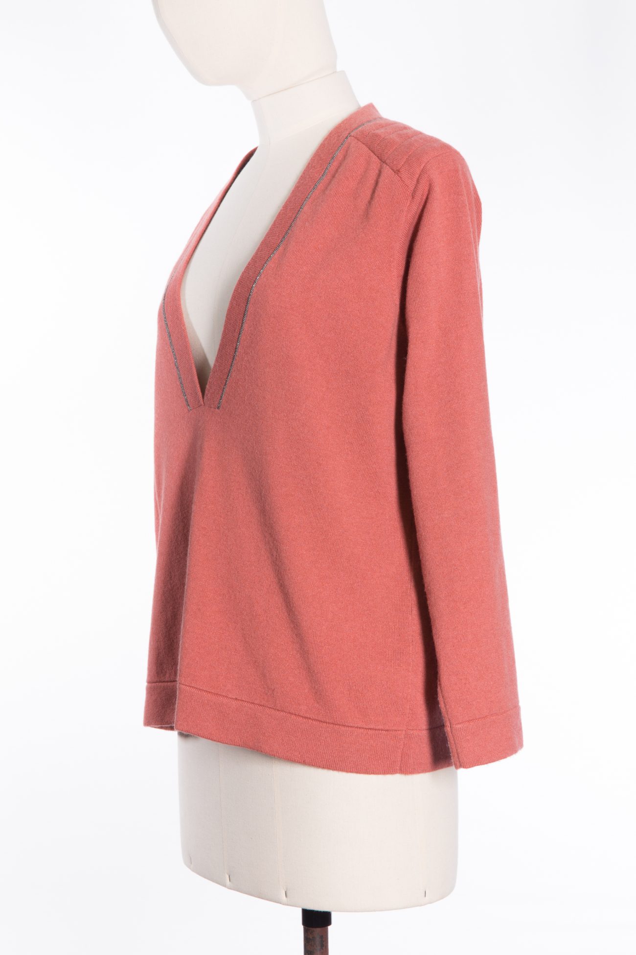 Brunello Cucinelli Cashmere sweater with Monili beads