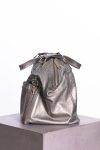Yves Saint Laurent Calfskin Downtown tote in silver